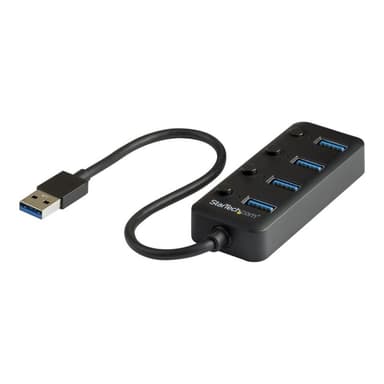 STARTECH.COM 4 Port USB3.0 Hub - 4xUSB-A mit individuellen An/Aus-Schaltern - Mobiler USB3.0 Verteil