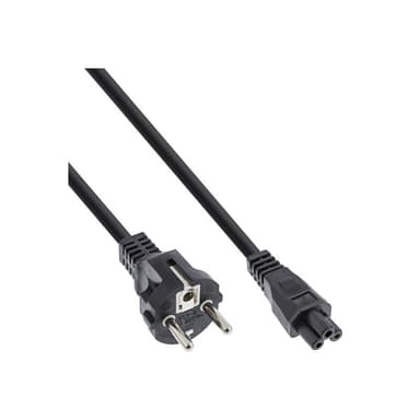 INLINE - Stromkabel - CEE 7/7 (S) bis 3-polig - 30cm - Schwarz (16656T)