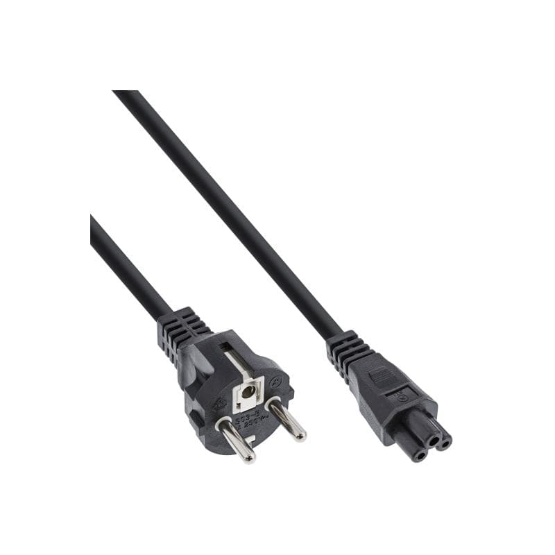INLINE - Stromkabel - CEE 7/7 (S) bis 3-polig - 30cm - Schwarz (16656T)