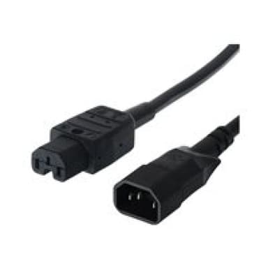BACHMANN Netzkabel Kaltgerätestecker Stecker (IEC320 C14) - Warmgeräte Kupplung (IEC320 C15)