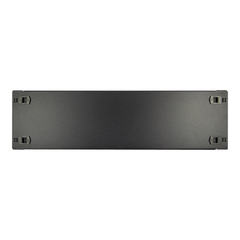 INTERTECH Inter-Tech 19″ Blindplatte, schwarz 3HE, geklippt