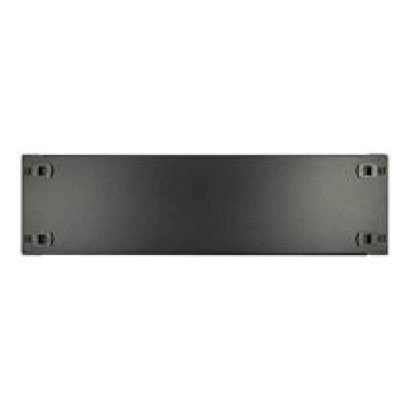 INTERTECH Inter-Tech 19″ Blindplatte, schwarz 3HE, geklippt