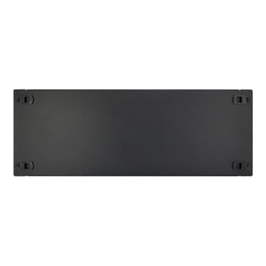 INTERTECH Inter-Tech 19″ Blindplatte, schwarz 4HE, geklippt