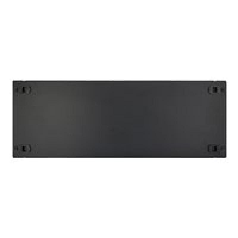 INTERTECH Inter-Tech 19″ Blindplatte, schwarz 4HE, geklippt
