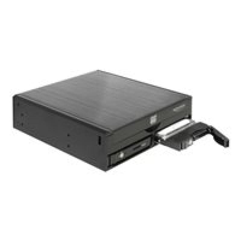 DELOCK 5.25″ Mobile Rack for 1 x 5.25″ Slim Drive + 2 x 2.5″ SATA HDD / SSD - Gehäuse für Speicherla