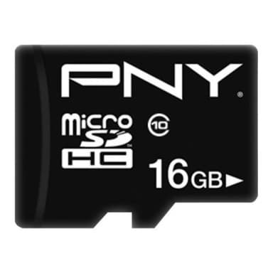 PNY Micro SD Card Performance Plus 16GB HC Class 10 SD adapter