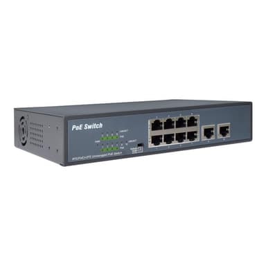 DIGITUS 8-Port Fast Etherent PoE-Switch + 2 Uplinks