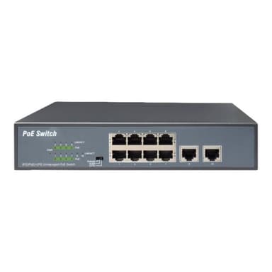 DIGITUS 8-Port Fast Etherent PoE-Switch + 2 Uplinks