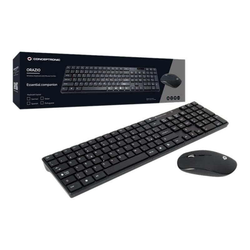 CONCEPTRONIC ORAZIO01DE Wireless Keyboard+Mouse,DE, schwarz