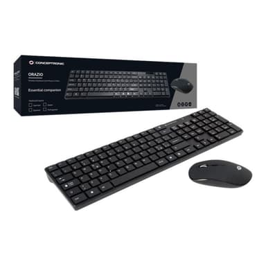 CONCEPTRONIC ORAZIO01ES Wireless Keyboard+Mouse,ES, schwarz