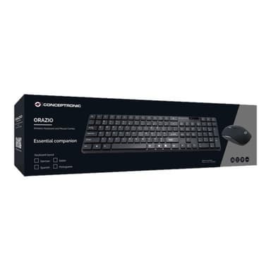 CONCEPTRONIC ORAZIO01ES Wireless Keyboard+Mouse,ES, schwarz