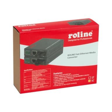 ROLINE Fast Ethernet Konverter RJ45/SC