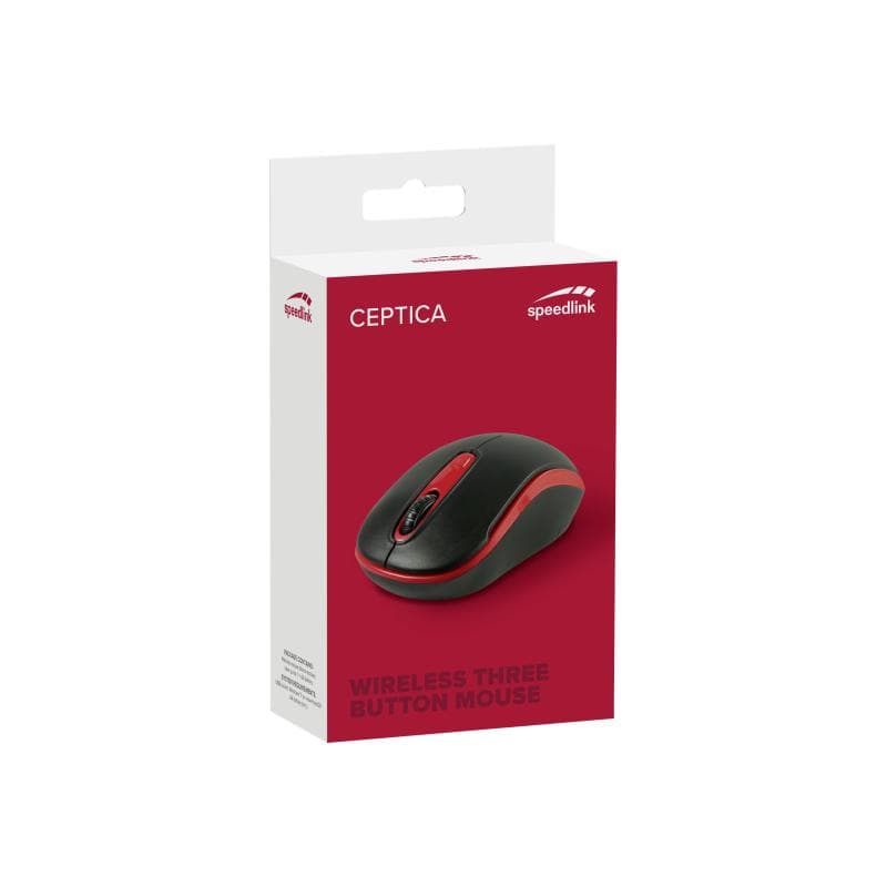 SPEED-LINK CEPTICA Funk-Maus Optisch Schwarz/Rot