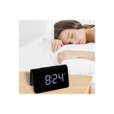 TFA-DOSTMANN 60.2543.02 Funk Wecker Schwarz Alarmzeiten 1