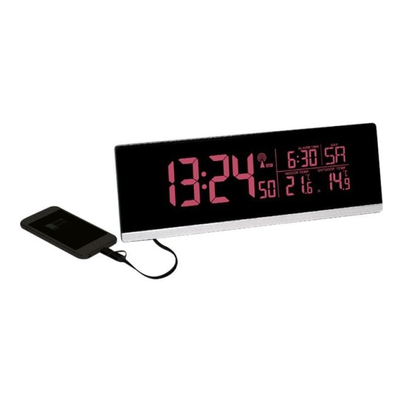TFA-DOSTMANN 60.2548.01 Funk Wecker Schwarz Alarmzeiten 1