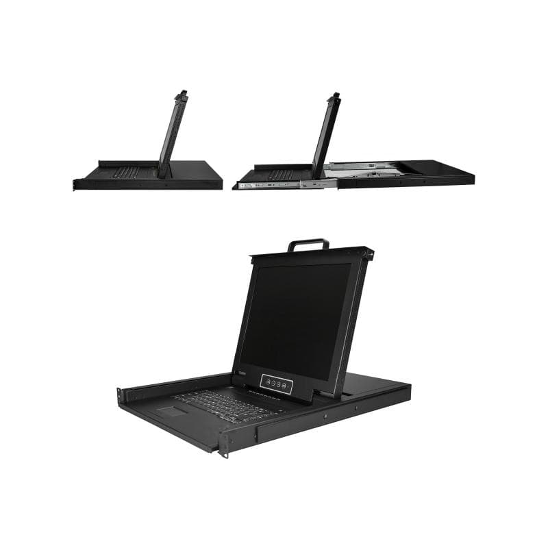 STARTECH.COM 1HE 8 Port Rackmontage VGA KVM Konsole für Server Racks - LCD KVM Schublade - 43,18cm 1