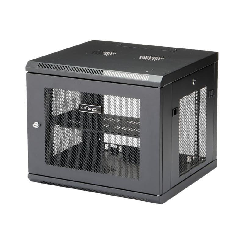STARTECH.COM 9HE Wandmontage Server Rack - bis zu 53cm tief - Gehäuse mit Scharnier