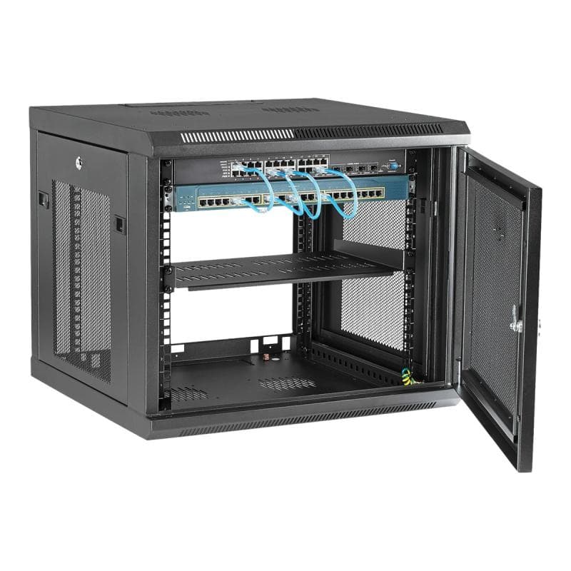 STARTECH.COM 9HE Wandmontage Server Rack - bis zu 53cm tief - Gehäuse mit Scharnier