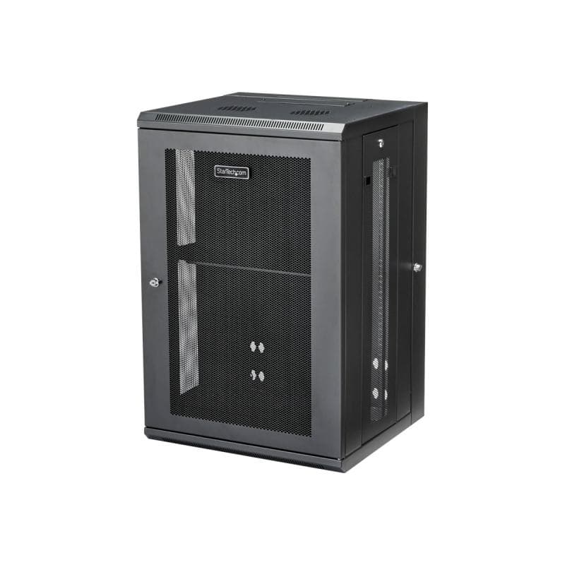 STARTECH.COM 18HE Wandmontage Server Rack - bis zu 51cm tief - Gehäuse mit Scharnier