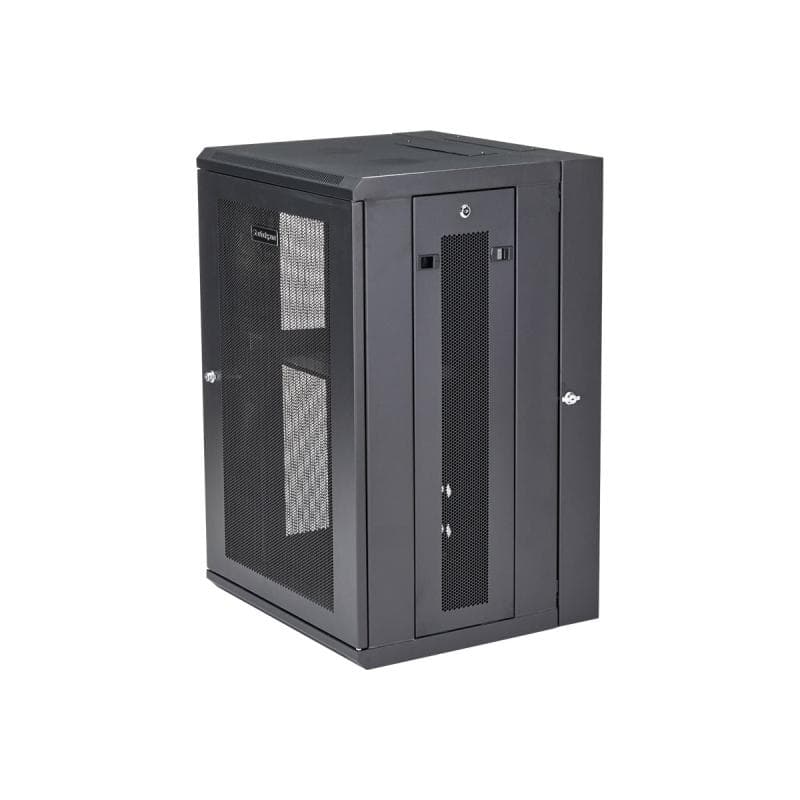 STARTECH.COM 18HE Wandmontage Server Rack - bis zu 51cm tief - Gehäuse mit Scharnier