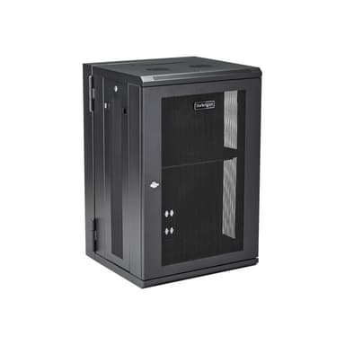 STARTECH.COM 18HE Wandmontage Server Rack - bis zu 51cm tief - Gehäuse mit Scharnier