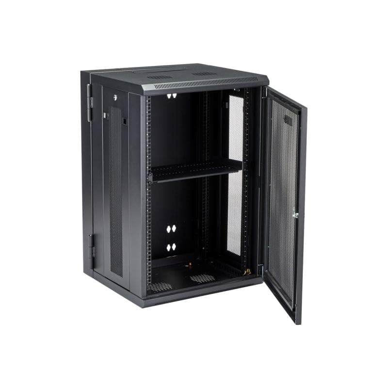 STARTECH.COM 18HE Wandmontage Server Rack - bis zu 51cm tief - Gehäuse mit Scharnier
