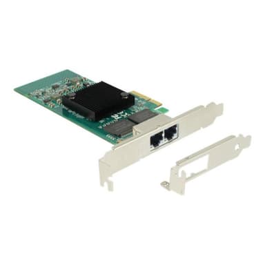 DELOCK PCI Express Card > 2 x Gigabit LAN - Netzwerkadapter - PCIe 2.1 x4 Low-Profile - Gigabit Ethe