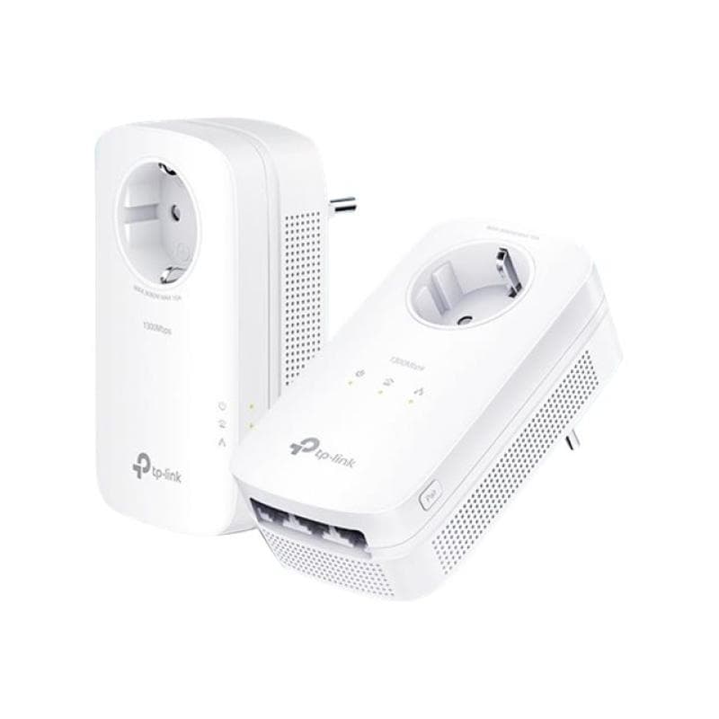 TP-LINK AV1300 - Gigabit Passthrough Powerline Starter Kit - Bridge - GigE, HomePlug AV (HPAV)