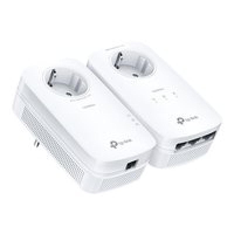 TP-LINK AV1300 - Gigabit Passthrough Powerline Starter Kit - Bridge - GigE, HomePlug AV (HPAV)