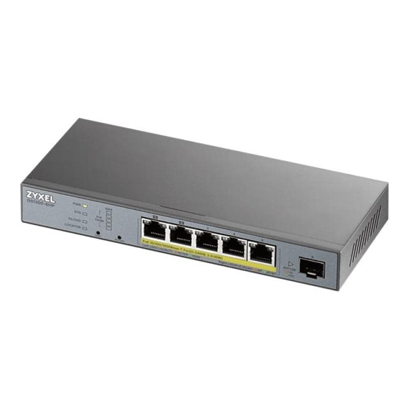 ZYXEL Switch 6x GS1350-6HP PoE long range 60W 802.3BT