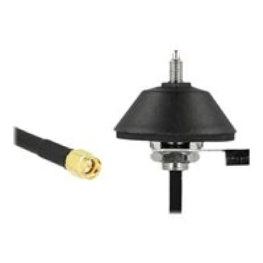 DELOCK Antennenfuss M6 mit Anschlusskabel RG-58 C/U 3 m schwarz SMA Stecker (12589)