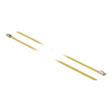 DELOCK Edelstahlkabelbinder L 500 x B 4,6 mm gelb 10 Stück