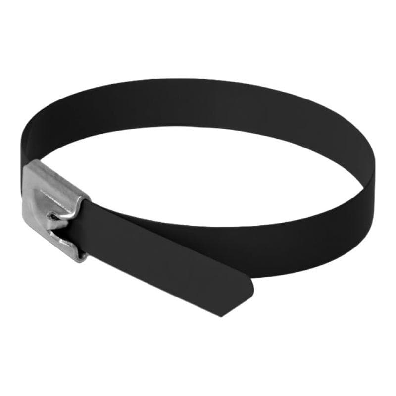 DELOCK Edelstahlkabelbinder L 300 x B 7,9 mm schwarz 10 Stück