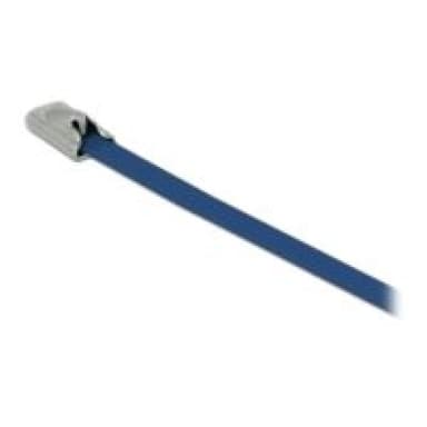 DELOCK Edelstahlkabelbinder L 300 x B 4,6 mm blau 10 Stück