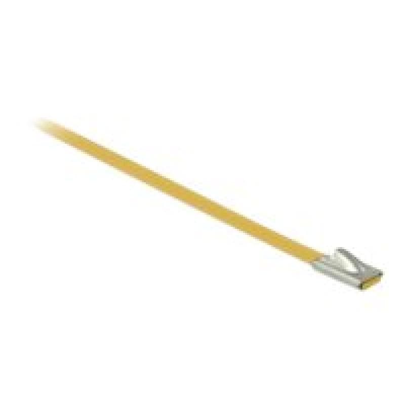 DELOCK Edelstahlkabelbinder L 400 x B 4,6 mm gelb 10 Stück