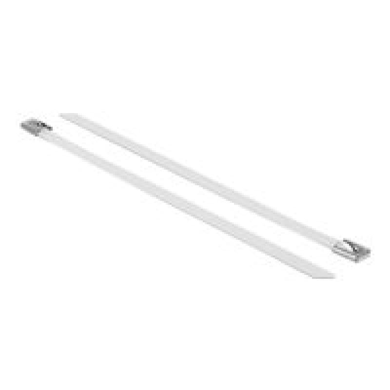 DELOCK Edelstahlkabelbinder L 200 x B 7,9 mm weiß 10 Stück