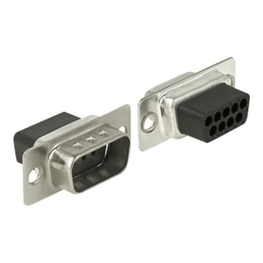 DELOCK Adapter Sub-D 9Pin St > RJ45 Bu.   Montagesatz schwarz Delock