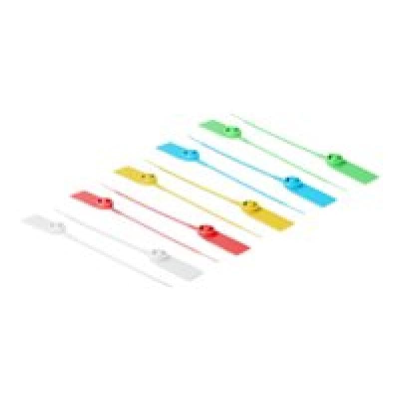 DELOCK Kabelbinder mit Beschriftungsfeld L 180 x B 2,5 mm 10 Stück farbig sortiert Delock