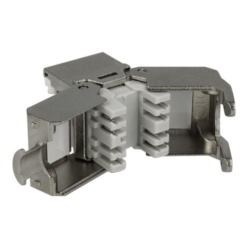 DELOCK Keystone RJ45 Buchse > LSA werkzeugfrei Cat.6A STP mit Staubschutz
