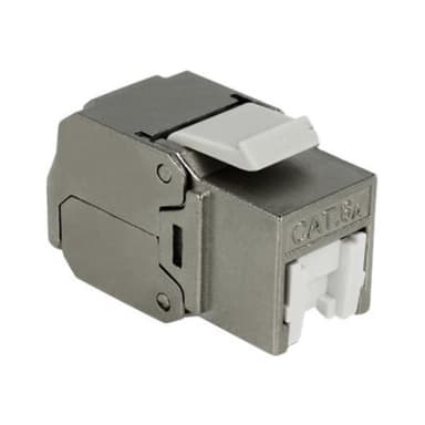 DELOCK Keystone RJ45 Buchse > LSA werkzeugfrei Cat.6A STP mit Staubschutz