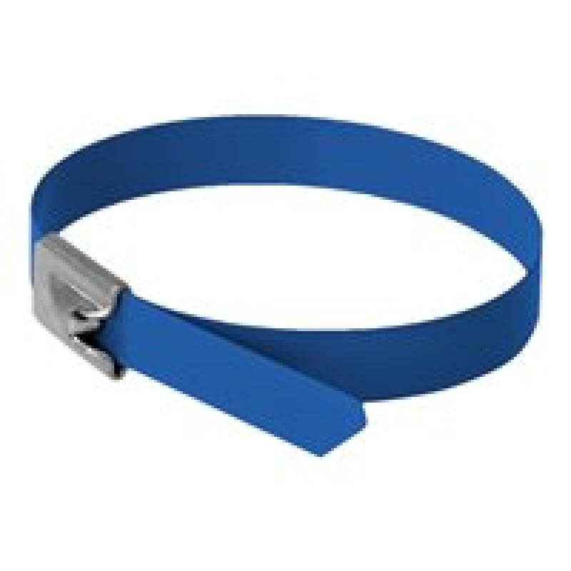 DELOCK Edelstahlkabelbinder L 300 x B 7,9 mm blau 10 Stück