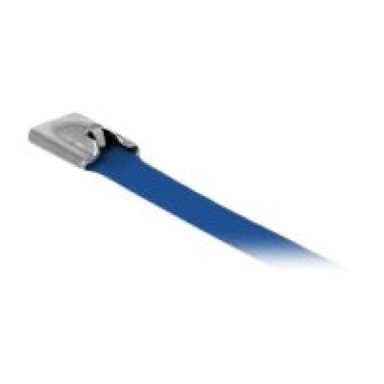 DELOCK Edelstahlkabelbinder L 300 x B 7,9 mm blau 10 Stück