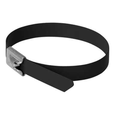 DELOCK Edelstahlkabelbinder L 500 x B 7,9 mm schwarz 10 Stück