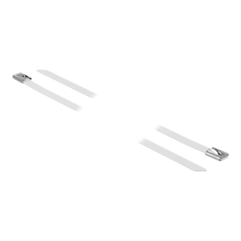 DELOCK Edelstahlkabelbinder L 500 x B 7,9 mm weiß 10 Stück