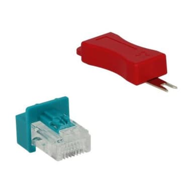 DELOCK RJ45 Secure Clip mit Stecker Set mit 6 Stück
