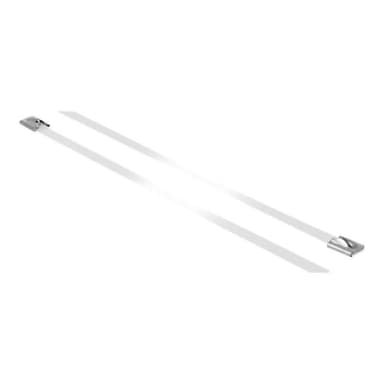 DELOCK Edelstahlkabelbinder L 400 x B 7,9 mm weiß 10 Stück