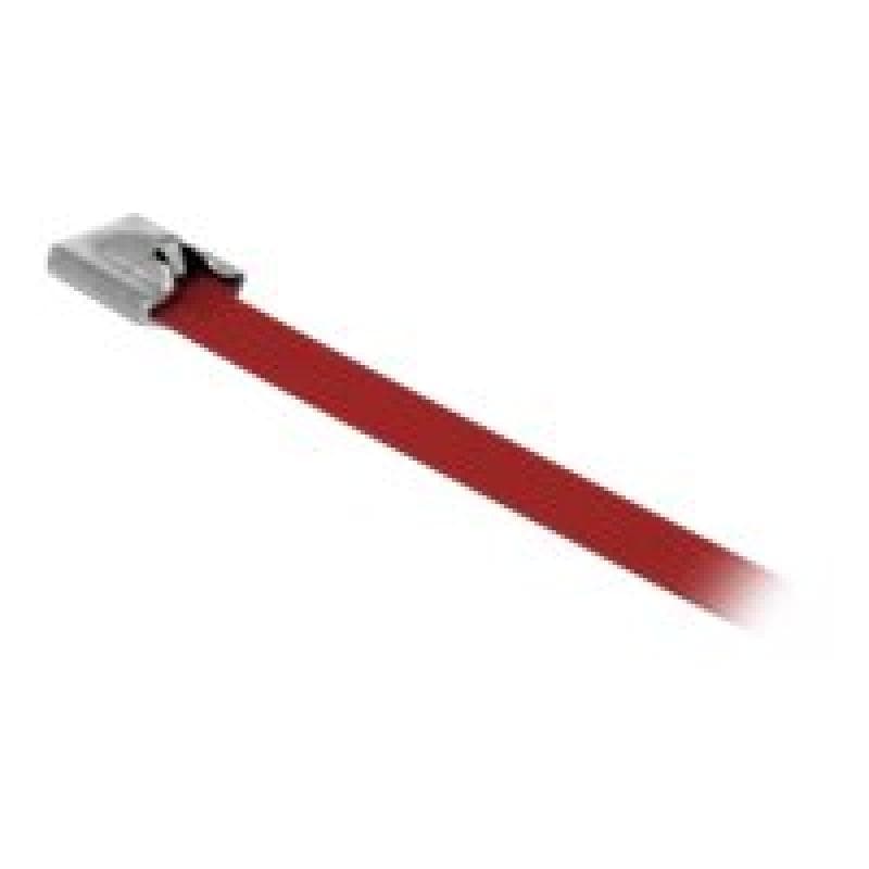 DELOCK Edelstahlkabelbinder L 300 x B 7,9 mm rot 10 Stück