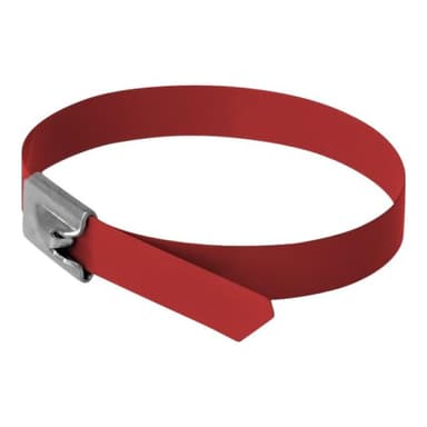 DELOCK Edelstahlkabelbinder L 200 x B 7,9 mm rot 10 Stück