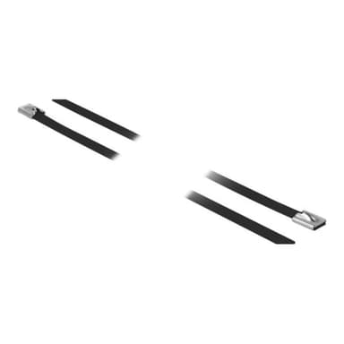 DELOCK Edelstahlkabelbinder L 400 x B 7,9 mm schwarz 10 Stück