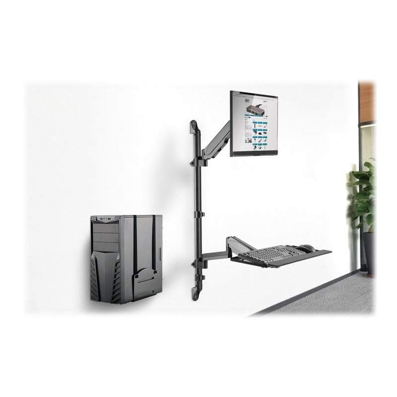 DIGITUS Flex. Steh/Sitz Arbeitsplatz Wandmont. Single Monitor
